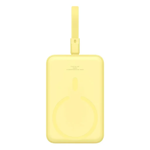 Baseus Magnetic Mini MagSafe 10000mAh 20W powerbank beépített Lightning kábellel - sárga + Baseus Simple Series USB-C - USB-C 60W 0.3m kábel - 2