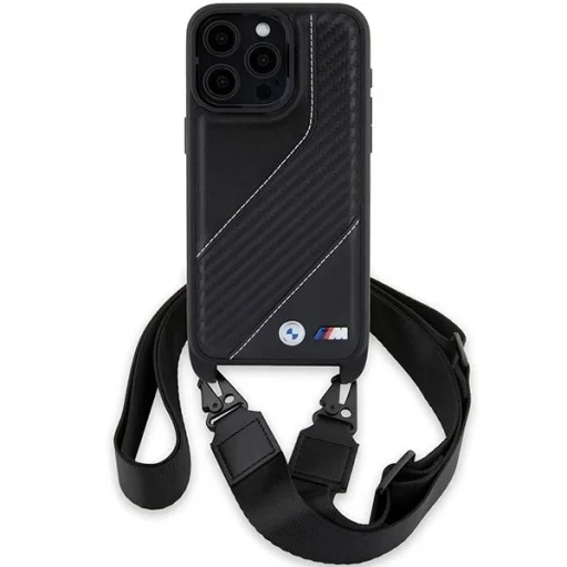  iPhone 15 Pro fekete BMW M Edition Carbon Stripe & Strap tok - 2