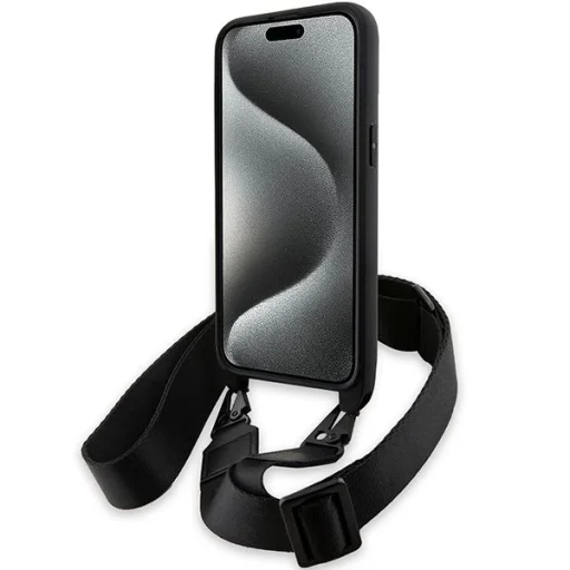  iPhone 15 Pro fekete BMW M Edition Carbon Stripe & Strap tok - 4