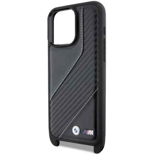  iPhone 15 Pro fekete BMW M Edition Carbon Stripe & Strap tok - 5