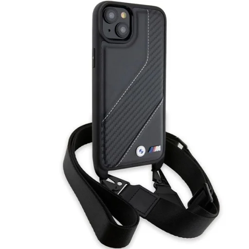  iPhone 15 Plus / 14 Plus BMW M Edition Carbon Stripe & Strap tok - fekete - 3