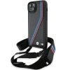 iPhone 15 Plus / 14 Plus fekete BMW M Edition Carbon Tricolor Lines & Strap tok thumbnail