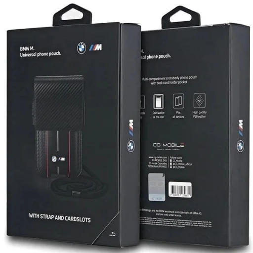 BMW Carbon & Red Stripe telefontok - fekete - 4