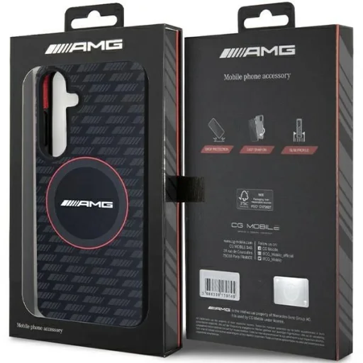 AMG Silicone Carbon Pattern MagSafe tok Samsung Galaxy S24+ - fekete - 8