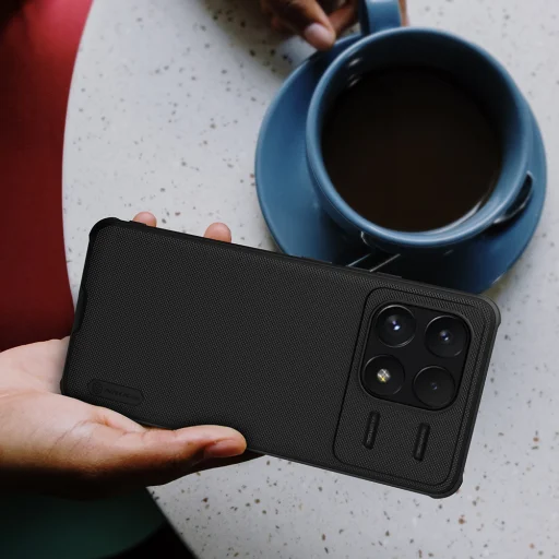 Nillkin Super Frosted PRO hátlapi tok Xiaomi Poco F6 Pro 5G fekete tok - 6