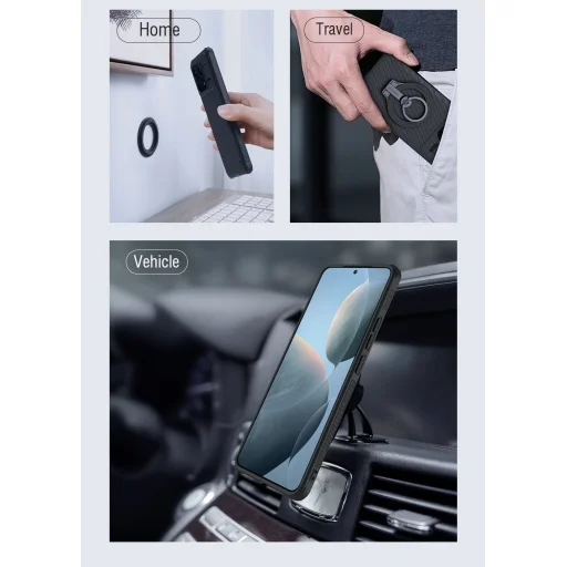 Nillkin Super Frosted PRO Mágneses Hátlap Tok Xiaomi Poco F6 Pro Fekete - 4