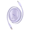 Baseus Free2Draw USB-C - USB-C kábel, PD, 100 W, 1 m (lila) thumbnail