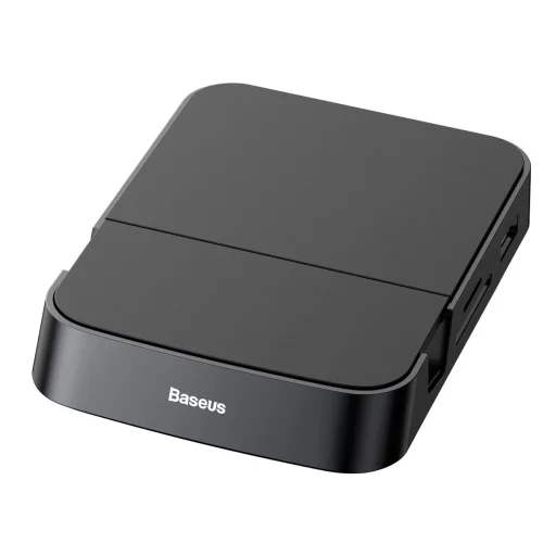 Baseus Mate Dokkoló állomás, Huawei és Samsung okostelefonokhoz, HUB USB-C, 15 W (fekete) - 4