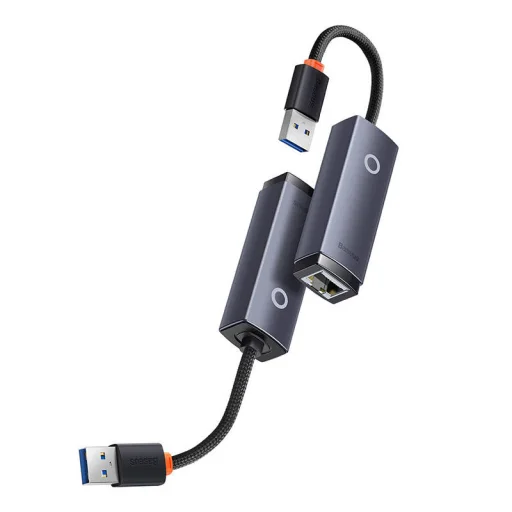 Baseus Lite Series USB-RJ45 hálózati adapter, 1000 Mbps (szürke) - 3