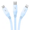 Baseus 3-1 töltőkábel USB - USB-C, USB-M, Lightning, 3,5A, 1,1m (kék) thumbnail