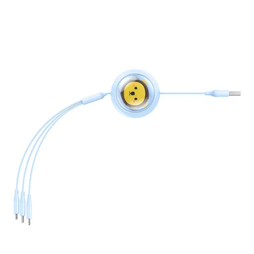 Baseus 3-1 töltőkábel USB - USB-C, USB-M, Lightning, 3,5A, 1,1m (kék) - 5