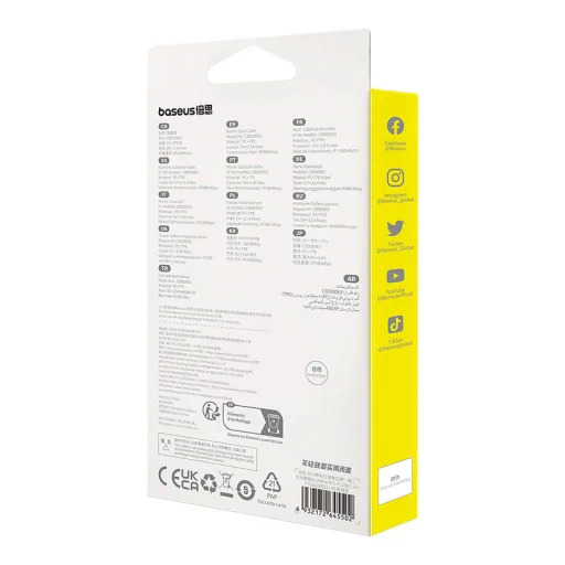 Baseus 3-1 töltőkábel USB - USB-C, USB-M, Lightning, 3,5A, 1,1m (kék) - 9