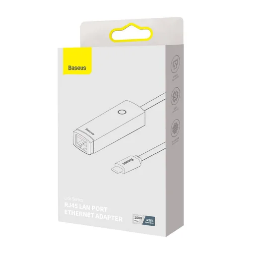Baseus Lite Series USB-C-RJ45 hálózati adapter (szürke) - 6