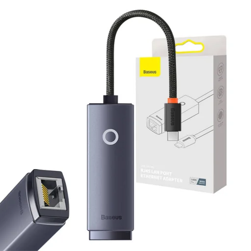Baseus Lite Series USB-C-RJ45 hálózati adapter (szürke) - 1