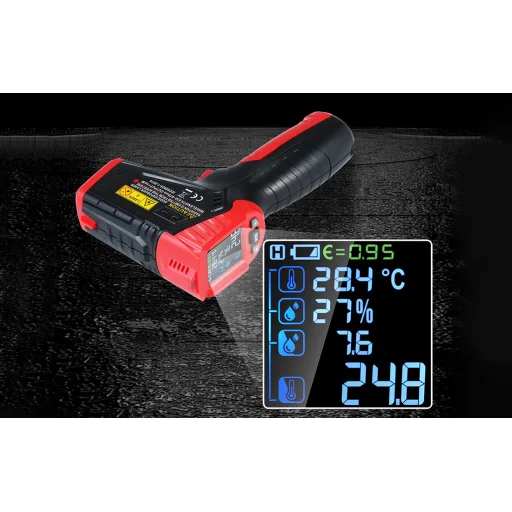 Habotest HT651D digitális lézeres pirométer, páratartalom mérő - 8