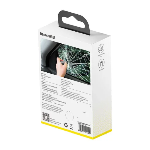 Baseus 2 az 1-ben autótartozék, ablakkalapács + kés (szürke) - 8