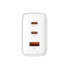 Baseus OS-Cube Pro hálózati töltő, 2xUSB-C + USB, 65W (fehér) thumbnail