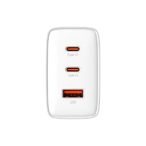 Baseus OS-Cube Pro hálózati töltő, 2xUSB-C + USB, 65W (fehér) - 4