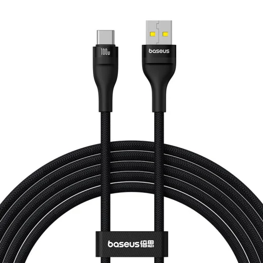 Baseus Flash 2 USB-A - USB-C 100W kábel, 2m (fekete) - 1