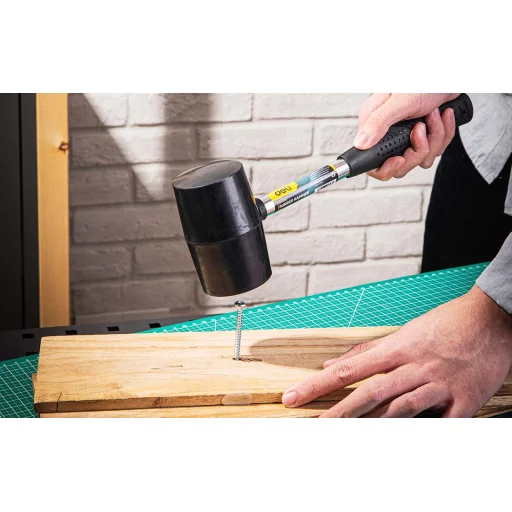 Gumikalapács Deli Tools EDL5616, 0.5kg (fekete) - 4