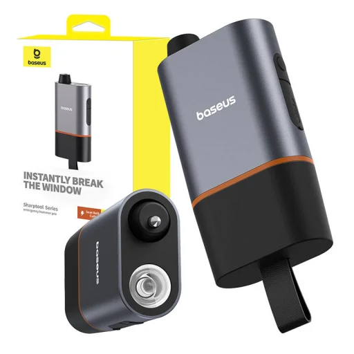 Baseus Sharp Tool biztonsági kalapács (ablakbetörés+biztonsági öv vágás) fekete - 1
