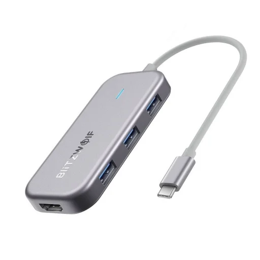 Adapter 7 az 1-ben Blitzwolf BW-TH5 USB-C hub 3xUSB 3.0-hoz, HDMI, USB-C PD, SD, microSD - 2