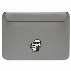 Karl Lagerfeld Saffiano Karl&Choupette tok 14 hüvelykes laptophoz - ezüst