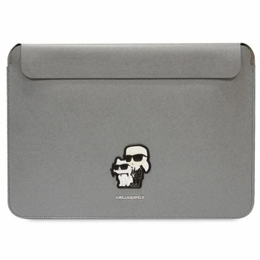 Karl Lagerfeld Saffiano Karl&Choupette tok 14 hüvelykes laptophoz - ezüst - 1