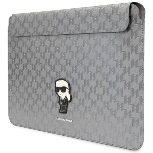 Karl Lagerfeld Saffiano Monogram Ikonik laptop tok 14" - ezüst - 2
