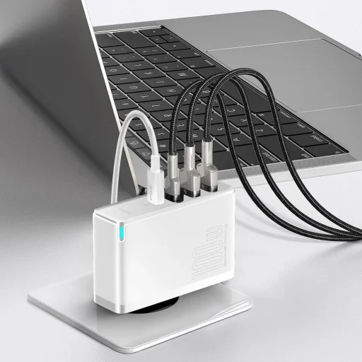 Baseus GaN2 Pro gyors töltő 100W USB / USB Type C Quick Charge 4+ Power Delivery fehér (CCGAN2P-L02) - 11