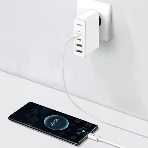 Baseus GaN2 Pro gyors töltő 100W USB / USB Type C Quick Charge 4+ Power Delivery fehér (CCGAN2P-L02) - 9