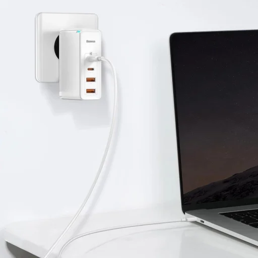 Baseus GaN2 Pro gyors töltő 100W USB / USB Type C Quick Charge 4+ Power Delivery fehér (CCGAN2P-L02) - 10