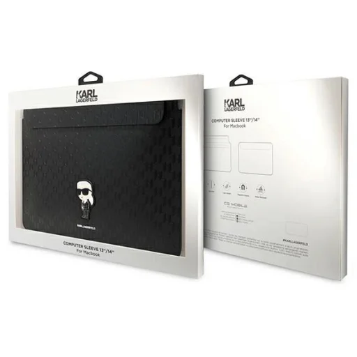 Karl Lagerfeld Saffiano Monogram Ikonik tok 14" laptophoz - fekete - 4
