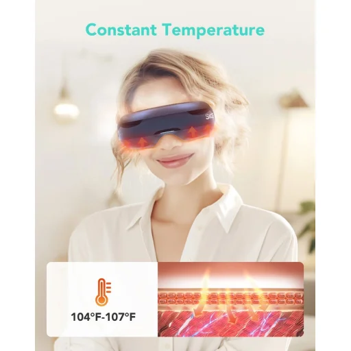 SKG E3 Pro szem- és halántékmasszírozó betekintő ablakkal - kék - 9