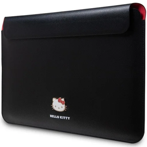 Hello Kitty PU Fém Logós laptop tok 14" laptophoz - fekete - 2