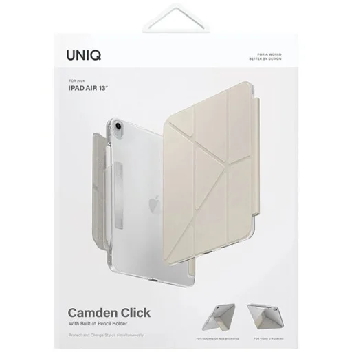 Uniq Camden Click fliptok iPad Air 13" 2024 - bézs - 10