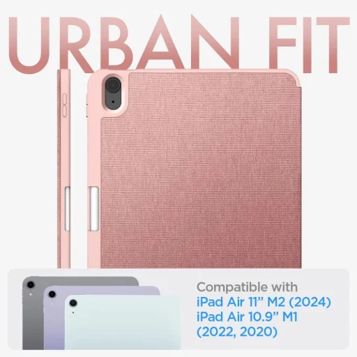 Spigen Urban Fit tok Apple iPad Air 10.9'' 4/5 2020-2022 / 11.6'' 2024 - rózsaszín - 12