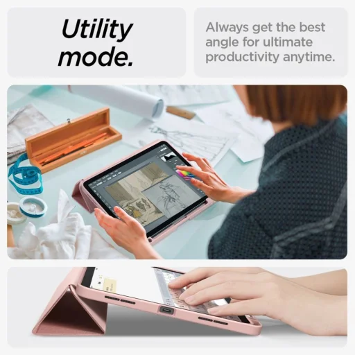 Spigen Urban Fit tok Apple iPad Air 10.9'' 4/5 2020-2022 / 11.6'' 2024 - rózsaszín - 15