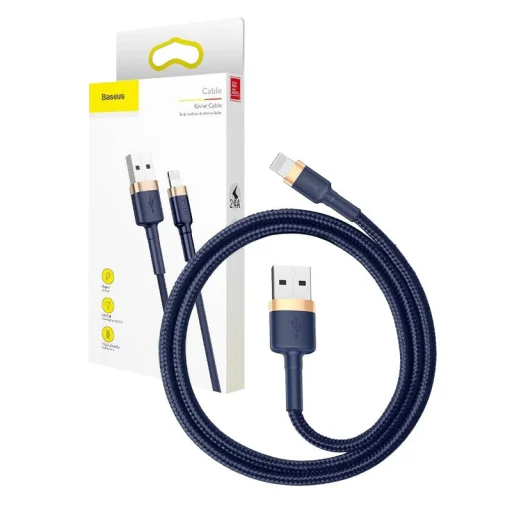 Baseus Cafule USB-Lightning kábel, 2,4A, 1 m (arany-sötétkék) - 11