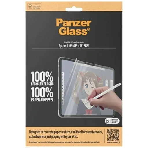 PanzerGlass GraphicPaper antibakteriális fólia tükröződésmentes szűrővel iPad Pro 11" 2024 üvegfólia - 4
