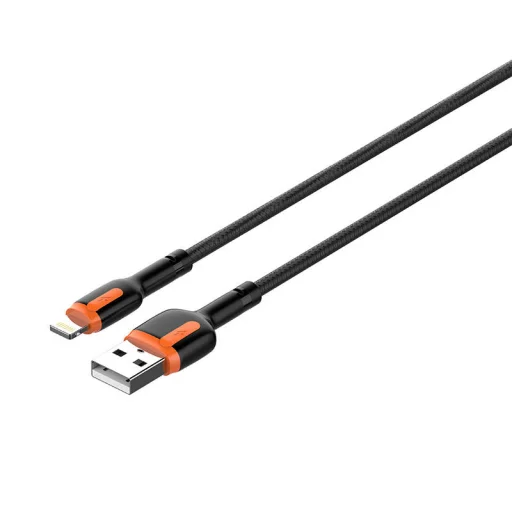 LDNIO LS532, USB - Lightning 2m kábel (Szürke-Narancs) - 1