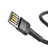 Baseus Cafule 2,4A 1 m-es Lightning USB-kábel (kétoldalas) (szürke-fekete) thumbnail