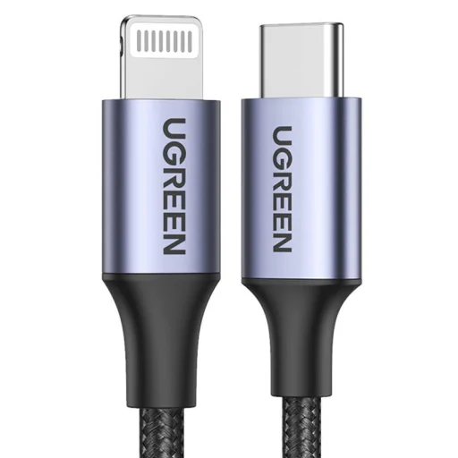UGREEN PD 3A US304 Lightning USB-C kábel, 1.5m (fekete) - 2