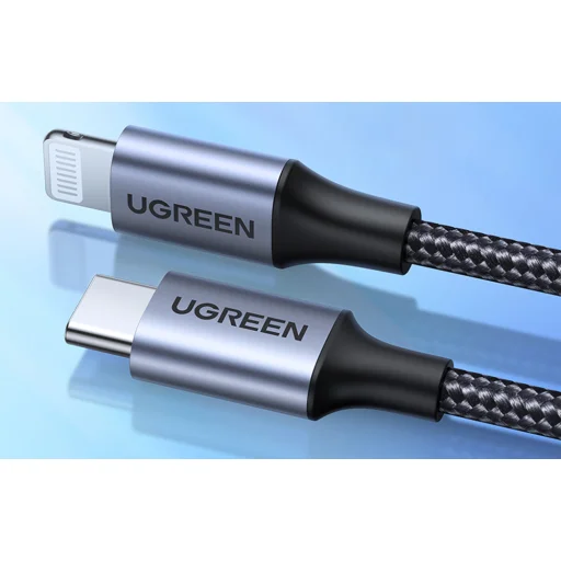 UGREEN PD 3A US304 Lightning USB-C kábel, 1.5m (fekete) - 7