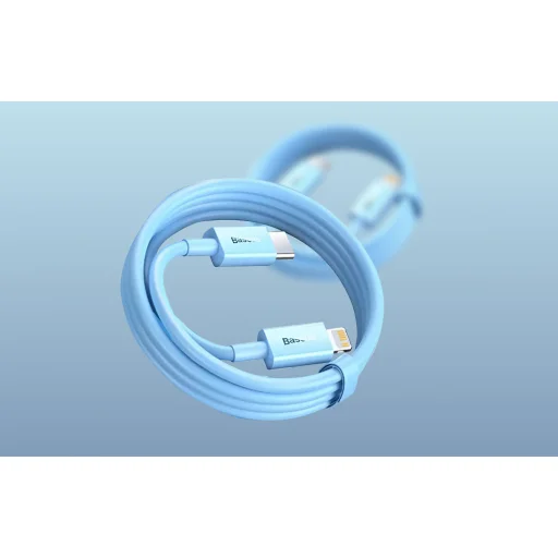 Baseus USB-C - Lightning kábel, PD, 20W, 1m (kék) - 3