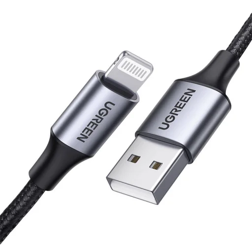 UGREEN US199 Lightning - USB kábel, 2,4A, 1 m (fekete) - 2