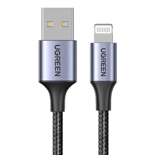 UGREEN US199 Lightning - USB kábel, 2,4A, 1 m (fekete) - 3