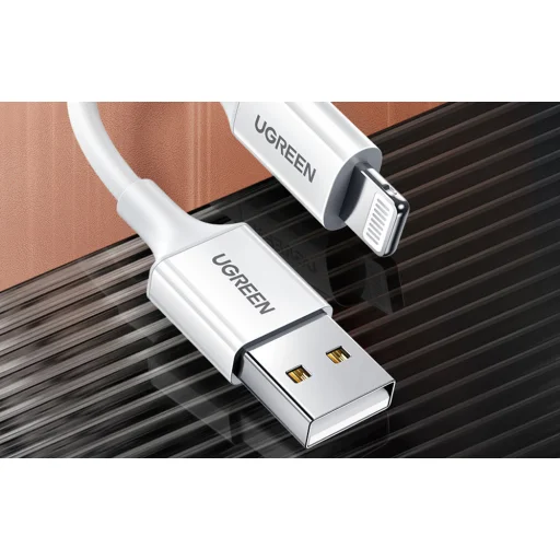 UGREEN US155 USB-Lightning kábel 2.4A, 1.5m (fehér) - 2