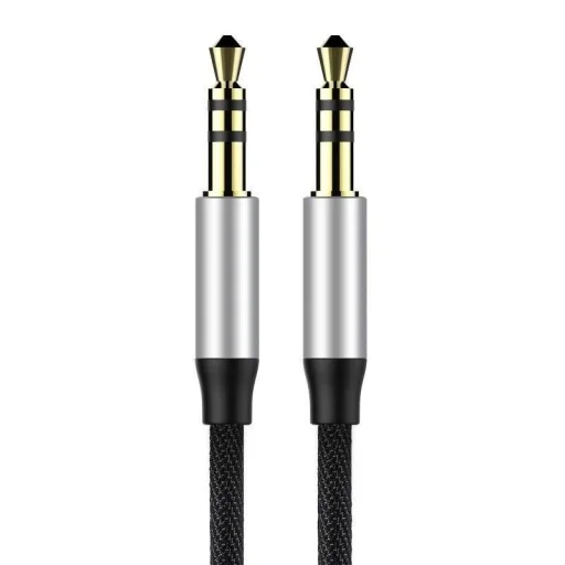 Baseus Yiven AUX 3,5 mm mini jack audio kábel, 1m (fekete-ezüst) - 2