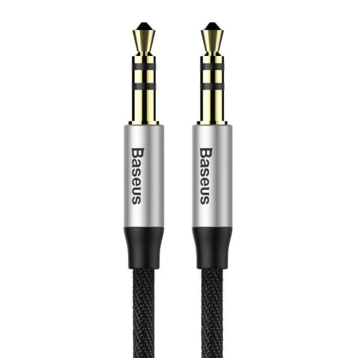 Baseus Yiven AUX 3,5 mm mini jack audio kábel, 1m (fekete-ezüst) - 1